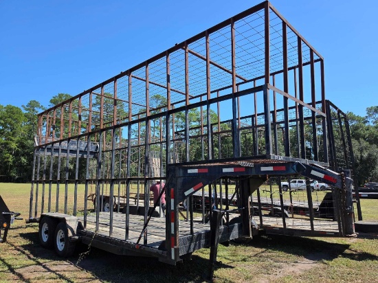 1264 - 8'X24'X10' Gooseneck Pine Straw Trailer *