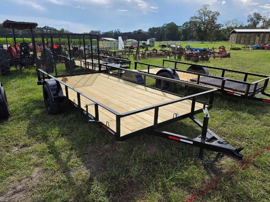 370 - ABSOLUTE - NEW 6' 4" ' X 14' GATE TRAILER *