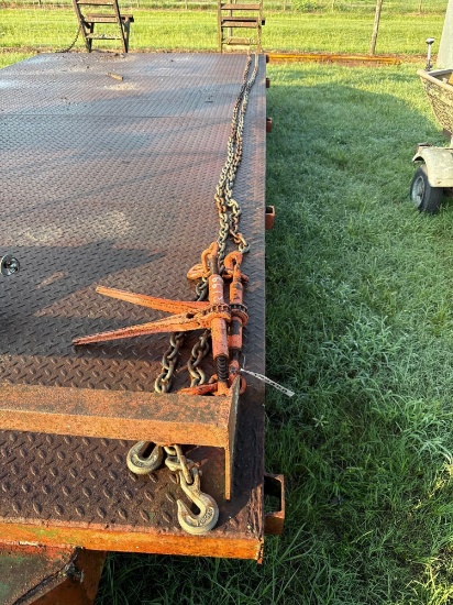 2199 - (2) 3/8" X 20' CHAINS & 2 CHAIN BINDERS