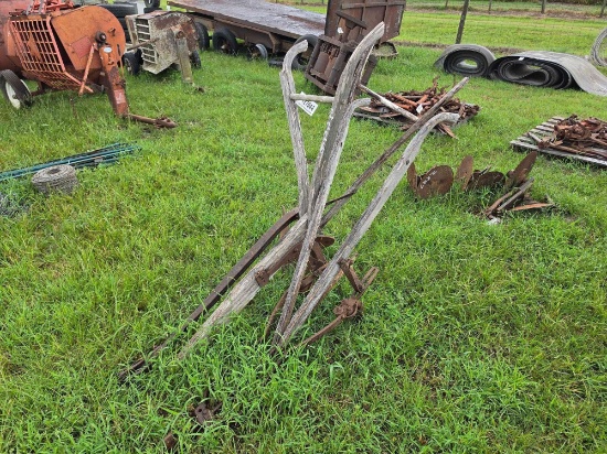 2226 - (2) Antique Walk Behind Plows
