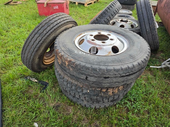 2247 - (4) MICHELIN 9.00R20 WHEELS & TIRES
