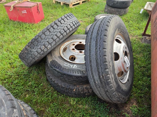 2248 - (4) MICHELIN 9.00R20 WHEELS & TIRES
