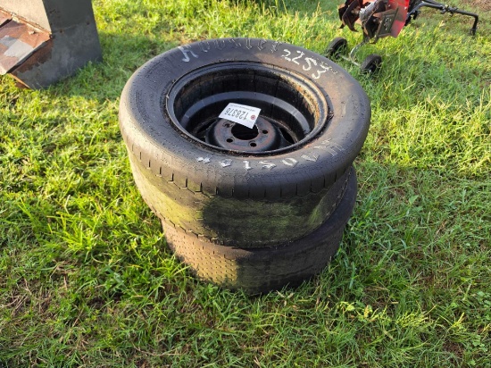 2253 - (2) HOOSIER 15" RACE CAR WHEELS & TIRES