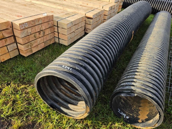 2291 - 24" X 15' PLASTIC CORRAGATED PIPE