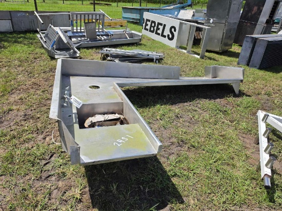 2451 - 12' L Bend Stainless Sorting Trough