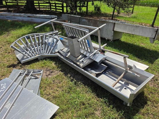 2453 - 9' Stainless Drain Trough