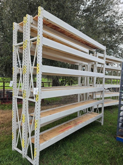 2520 - 1' X 9' X 9' INDUSTRIAL WOODS METAL SHELVES