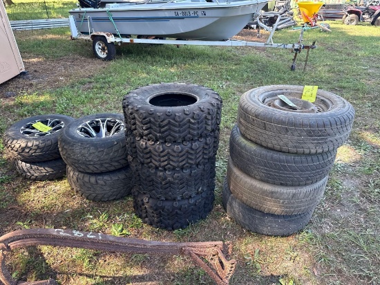 2860 - (4) 20.5/65r15 Rims & Tires, Etc