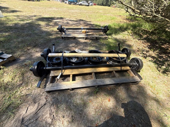 2921 - (2) Mobile Home Axles & (4) Rims