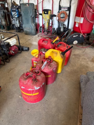 430 - (6) Gas Cans & Gas