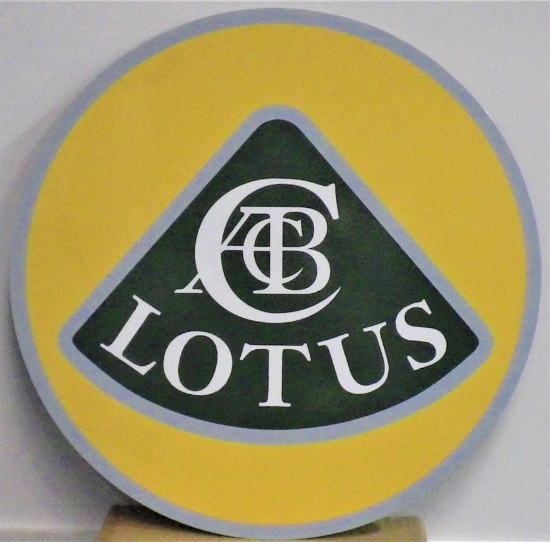  A Lotus garage wall sign.