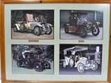 Three framed prints.