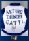Arturo ''Thunder'' Gatti signed boxing robe, in white and blue silk, revers