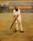 1890s Oleograph of the cricketer W.G. Grace circa 1890, colour print after