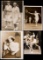 A collection of 64 b&w period tennis photographs, the earlier examples with