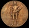 Antwerp 1920 Olympic Games bronze third place prize medal, designed by Josu