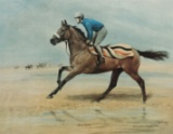 A Ginger McCain signed limited edition Susan Crawford print of ''Red Rum'',