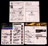 Three autographed A.P. McCoy career milestone racecards, all signed by McCo