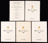 A rare full set of five 1964 Royal Ascot racecards, including the scarce is