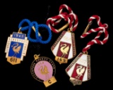 A fine collection of 75 metal race badges for Liverpool County Stand, of wh