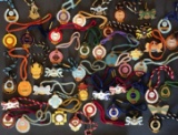A collection of 45 enamelled members horse Racing badges, all with original