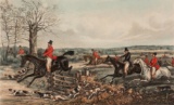 After Henry Alken senior (1785-1851) FOUR FOX HUNTING PRINTS: THE BURST, A