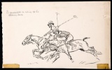 John Arthur Board (1886-1975) POLO PLAYERS: TO CONCENTRATE ON RIDING OFF TH