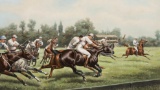 After Major Godfrey Douglas Giles (1857-1941) POLO AT HURLINGHAM signed in