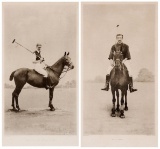 A pair of photographic plates of the polo players George Miller and Lt. Col