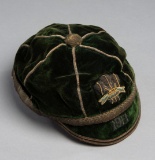 A Wales international representative sporting cap 1911, the green cap with