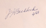 The autograph of James J. Braddock the 1930s Heavyweight Boxing Champion, s