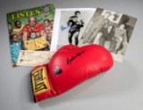 Archie Moore signed boxing glove and other memorabilia, a right-hand red Ev