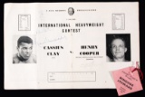 Cassius Clay v Henry Cooper 1963 boxing programme signed by Elizabeth Taylo