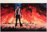 A Muhammad Ali signed print featuring the artwork for the ''Freedom Road''