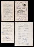Cricket autographs collected by Harold Pooley, New Zealand First Class umpi