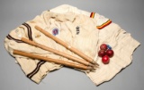 John Edrich collection, 5 sweaters, 4 Test Match cricket balls and 3 cricke