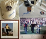 Colin Montgomerie signed 2010 Ryder Cup golf shirt and cap, when he was the