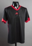 Andy Murray signed tennis shirt, black & red trimmed Adidas, signed in silv