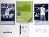 Framed display autographed by the 1978 men's & women's Wimbledon champions