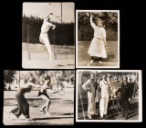 Collection of 20 period b&w press tennis photographs, subjects including Fr