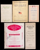 Four Wimbledon Lawn Tennis programmes, 30th June 1923, the middle Saturday;