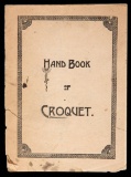 Hand Book of Croquet, small pamphlet, printed anonymously, fragile conditio