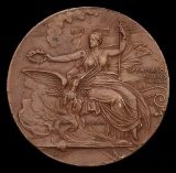 Athens 1896 Olympic Games participant's medal, designed by N Lytras, struck