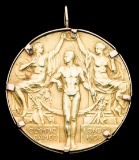 London 1908 Olympic Games gold prize winner's medal for the 100 kilometres