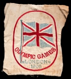 London 1908 Olympic Games Great Britain competitor's vest badge worn by Gre