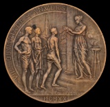 Antwerp 1920 Olympic Games participant's medal, bronze, signed P. Theunis,