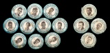 A group of 10 button badges featuring Argentina silver medal winning footba