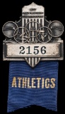 Los Angeles 1932 Olympic Games athletics official's badge, Silvered, 40 by