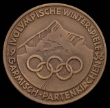 Garmisch-Partenkirchen 1936 Winter Olympic Games participant's medal, desig