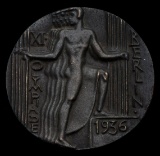 Berlin 1936 Olympic Games participation medal, designed by O. Placzek, five